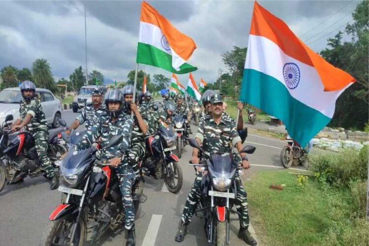 Bike Rally organized by CRPF