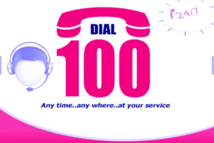Dial-100 took the accident victim to the hospital