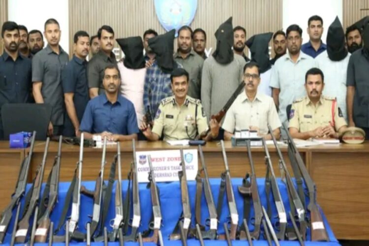 Hyderabad Police busted a fake arms license racket