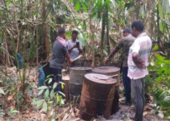 Andaman Police conducted combing operations on illicit liquor