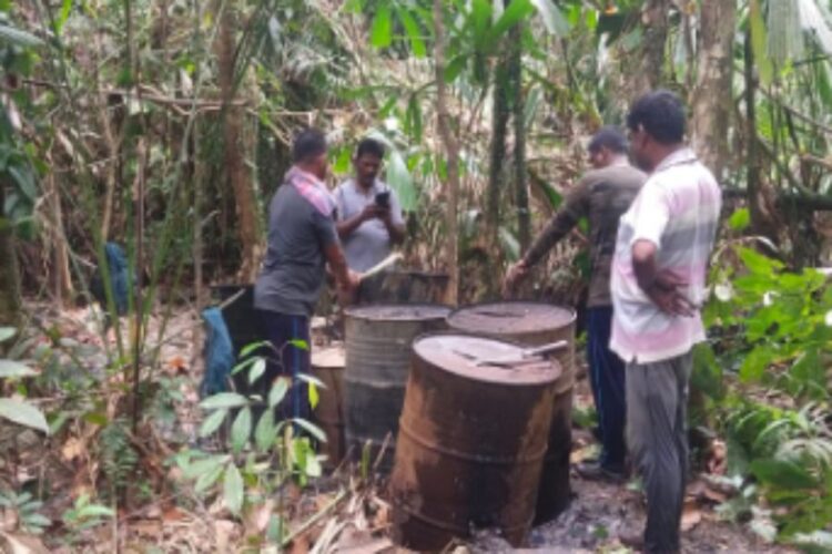 Andaman Police conducted combing operations on illicit liquor