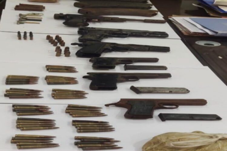 CRPF and Assam Police recovered cache of arms, ammunition and explosives