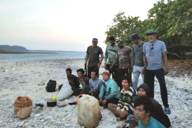 A&N Police force apprehended Myanmarese pouches