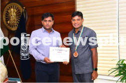 NTR District CP congratulated bronze medalist