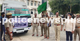 Flood relief items on behalf of Perambalur District Police