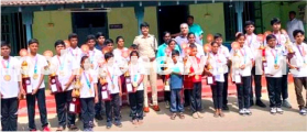 School students win South Indian Level Silambam Competition