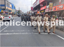 Police and central forces held a route march