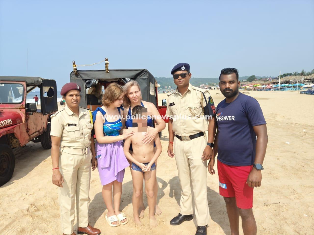 Boy Rescued at Baga Beach