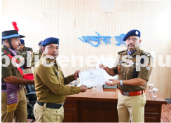 SSP Almora Shri Devendra Pincha honored the police personal