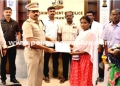 Police officers extend financial aid to the deceased officer’s family