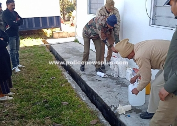 Police disposed of the liquor as per court orders