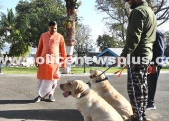 Chief Minister Dr. Yadav assessed the dog squad’s training and health system