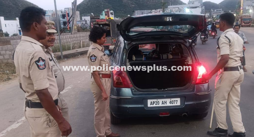 Srikakulam District Police conducted vehicle checks