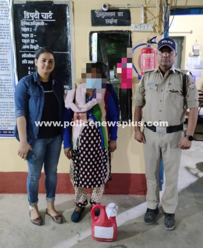 Purola Police Arrested Woman with Illegal Liquor in Naugaon