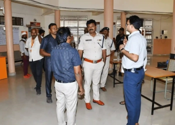 SP Inspects NEET Exam Security