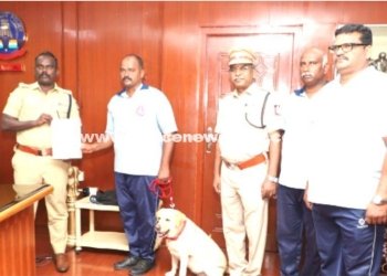 Sniffer DogDiana Wins Silver for Namakkal