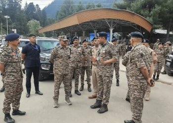 DG CRPF Reviews at Nunwan Base Camp for Yatra Security