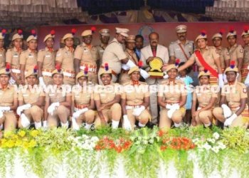 Karur Police Honour Freedom on 79th Independence Day