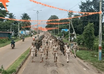 Tarikere Police Hold Route March