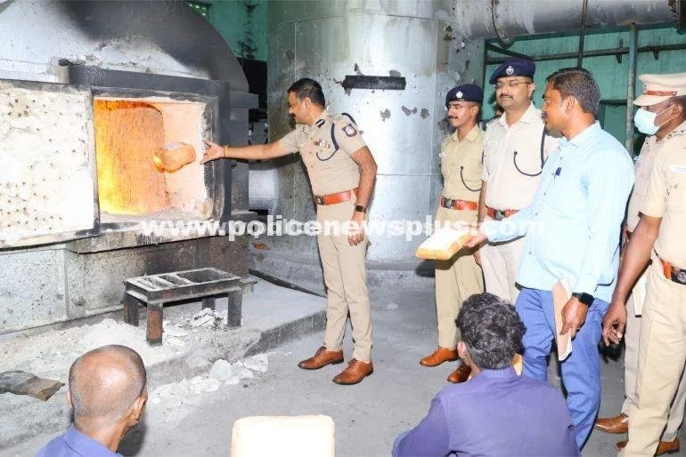 Police Destroy Seized Ganja Consignment