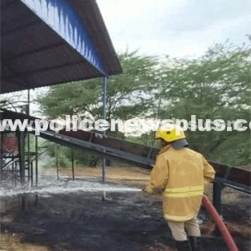 Fire Erupts at Coir Warehouse