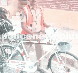 Public Welcomes Bicycle-Patrolling Police Officer
