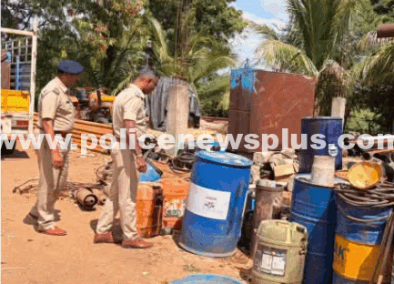 Chitradurga Police Probe Illegal Fuel Storage