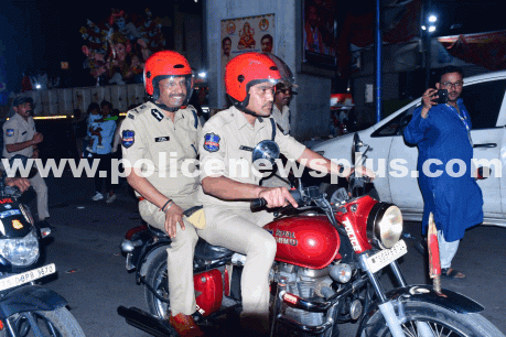 Hyderabad CP Inspects Ganesh Routes