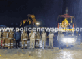 Hasanparthy Police Serve Amid Heavy Rain