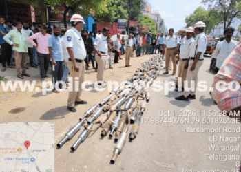 Traffic Police Crush 350 Modified Silencers